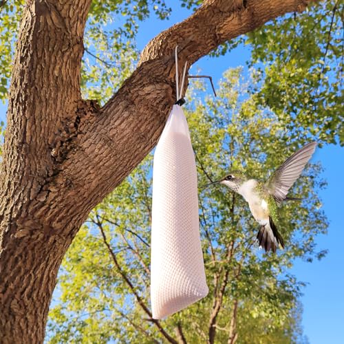 GXXMEI 12PCS 3.9" x 15.7" Finch Sock Feeder for Outdoor, Durable Thistle Seed Feeder Sacks, Wild Bird Food Supply Tools for Garden Yard Wild Finch Feeding