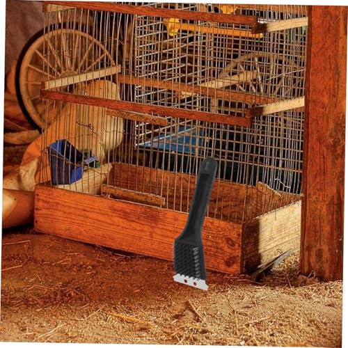 Toddmomy Bird Waste Scraper Parrot Poop Cleaner Pet Cage Brush Birdcage Cleaning Tool Multipurpose Animal Cage Cleaner