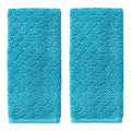 SKL Home Ocean Watercolor Scales Hand Towel, Blue (2-Pack) - color: Ocean Watercolor Scales, style: Hand Towel Set