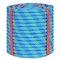 1/2 Inch Static Climbing Rope (100 Ft) - 9000lbs High Strength Arborist Bull Rope for Tree Work, Safety Rescue & Rigging - 48 Strand Core, Blue - size: 1/2in x 100ft, style: Blue