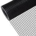 Zevemomo 48" x 50' 1/2inch Hardware Cloth, Black Vinyl Coated Chicken Wire Fence Galvanized Welded Mesh Roll for Home Garden Rabbit Cage - size: 48" x 50' 1/2inch