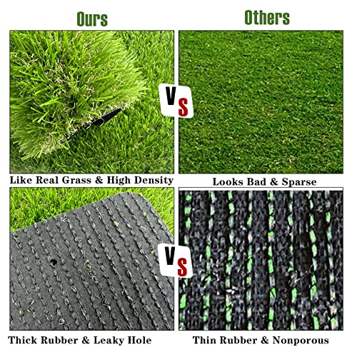 6 Pack Washable Chicken Nesting Box Pads for Laying Eggs, Artificial Grass Nesting Pads for Chicken Coop, Nesting Box Liners Bedding for Hen Lawn Indoor Outdoor - 12"x12"1.2"