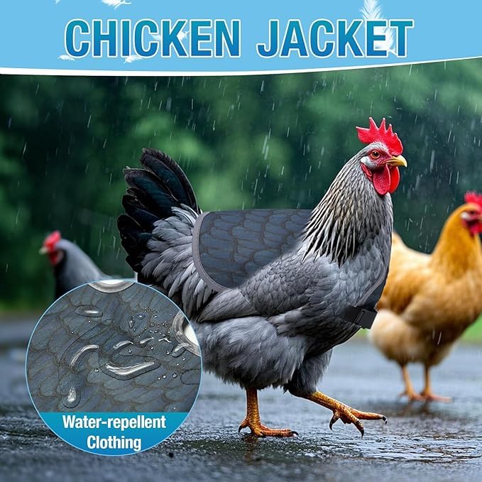 Chicken Saddle for Hens - Chicken Aprons for Hens With Adjustable Straps, Chicken Aprons & Vest Jacket for Hens - style: (Black, White, Yellow) Feather
