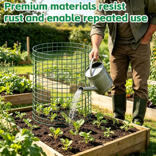 3 Pack Plant Protector from Animals, 12"x12" Metal Chicken Wire Cloche | Plant Cages for Outdoor Garden Flowers and Vegetables, Wire Plant Protector to Keep Out Rabbits, Chickens and Small Animals