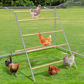 Chicken Roosting Bars with Swing for Coop, Large 4-Tier Wood Chicken Perch for Backyard Poultry, Non-Slip Design, Durable Galvanized Metal Frame, Essential Chicken Coop Accessories (55" L x 40" W) - size: 74" L x 40" W