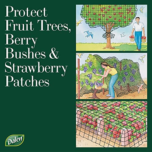 Dalen Bird-X Protective Mesh Netting for Fruit Trees & Berries - 28 x 28 ft | Black Garden Netting, 5/8-inch Mesh - Helps Deter Birds & Garden Pests, Made of Weather-Resistant Plastic - size: 28' x 28'