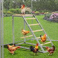 Chicken Roosting Bars Perch for Coop with Ladder, Heavy Duty Hot Dip Galvanized, Easy Assemble & Clean Backyard Hens, 37.6''L x 15.7''W x 27.5''H