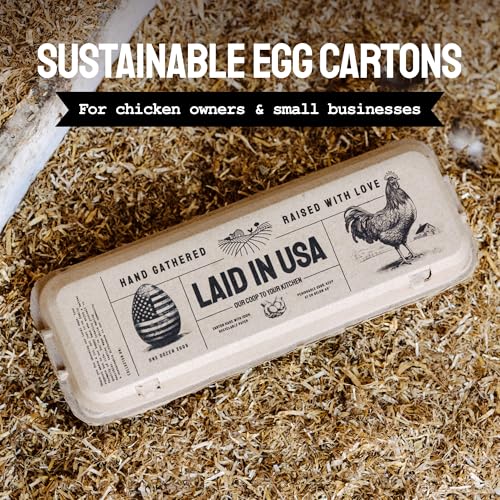 Hatortempt 24pc Egg Cartons Cheap Bulk 12 Count, Reusable Dozen Egg Crates | Sturdy Cardboard Paper Pulp - S-XL Chicken & Duck Egg Cartons - Rustic Custom Design - Empty Egg Containers for Fresh Eggs - size: 24-Pack