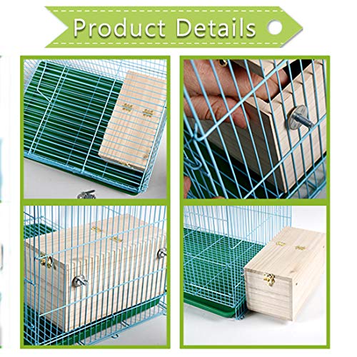 PINVNBY Parakeet Nesting Box Bird House Wood Breeding Box Parrots Mating Box for Lovebirds,Cockatoo,Budgie, Finch,Canary and Medium-Sized Birds(XL) - size: X-Large