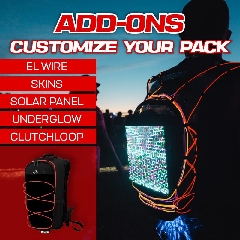 RAVERUNNER® Anti-Theft Hydration Backpack | Festival Approved Rave Backpack for Concert Goers, Leak-Free Festival Water Backpack for EDC, Rave Hydration Pack - color: Clear/Transparent
