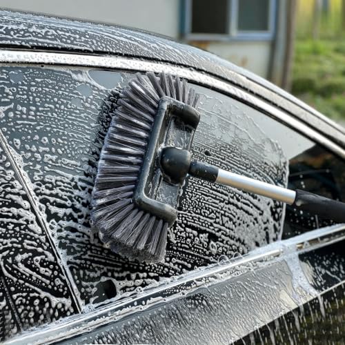 11.5" Car Wash Brush with Ultra-Soft Bristle for Car,Truck,RV&Boat Exterior Cleaning,Dark Gray