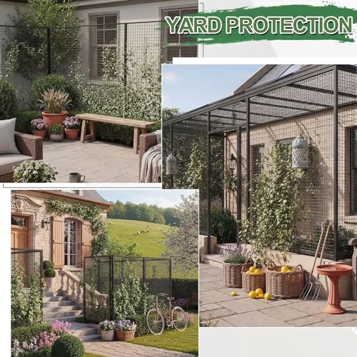 Tatuo Hardware Cloth 1/2 Inch 36in x 150ft Hot Dip Galvanized After Welded Cage Mesh Rolls 21 Gauge Metal Chicken Wire Roll Wire Fencing Poultry Netting for Raised Garden Rodent Animals(Black) - color: Black, size: 36in X 150ft