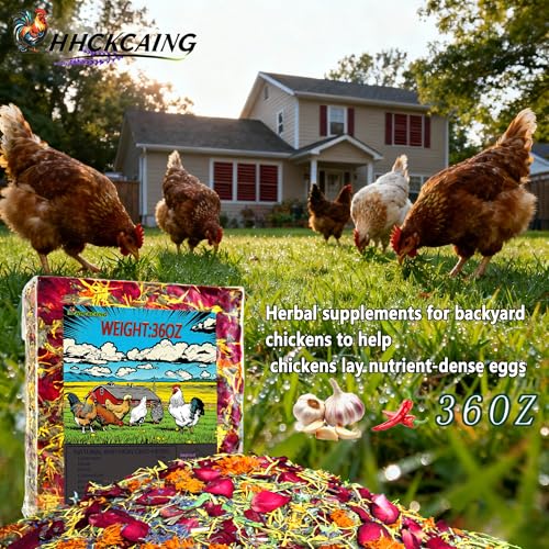 36 oz Nesting Herbs for Chicken coop – All-Natural Chili Blend for Nest Boxes & Bedding, Backyard Chicken Herbal Supplement, Promotes Balanced Digestive Health, Feather Quality, and Egg Production