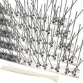 Bird Spikes Cover 11Feet Stainless Steel Pigeons Spikes Small Bird Spikes for Roof Fence Window Mailbox(10pcs) - size: 10.8Feet(10pcs)
