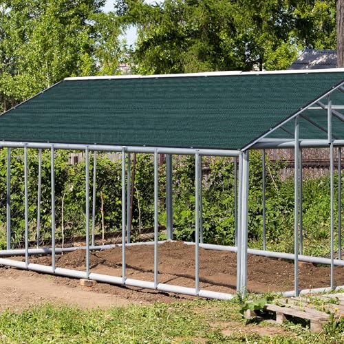 80% Shade Cloth,Chicken Coop Shade Cover, Sturdy Sunblock Mesh Tarp with Grommets for Patio Plants Greenhouse Kennel Porch Pergola Sun Protection Neting Cover - size: 5×16FT