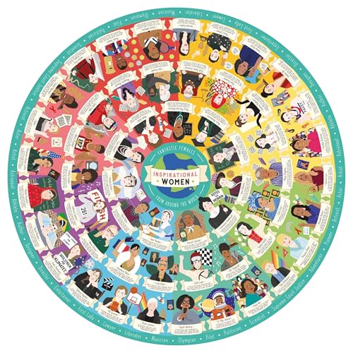 Ridley’s Inspirational Women Feminist Circular Jigsaw Puzzle, 1000-Piece Puzzle – Features 54 Inspirational Feminist Icons, Educational Jigsaw Puzzle for Women, Men and Kids – Makes a Great Gift Idea - color: Jigsaw Puz 1000pc Inspirational Women