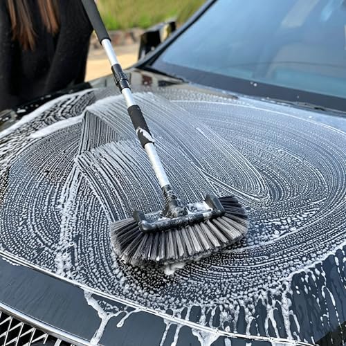 11.5" Car Wash Brush with Ultra-Soft Bristle for Car,Truck,RV&Boat Exterior Cleaning,Dark Gray