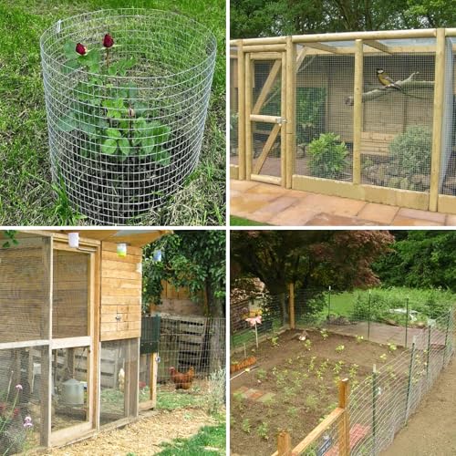 48in x 200ft Hardware Cloth Hot-Dip Galvanized Welded Wire Mesh - Heavy Duty 3/4inch 23 Gauge Chicken Wire Fencing for Garden, Chicken Coop, Rabbit Cage, Rodent & Predator Protection - size: 48in x 200ft