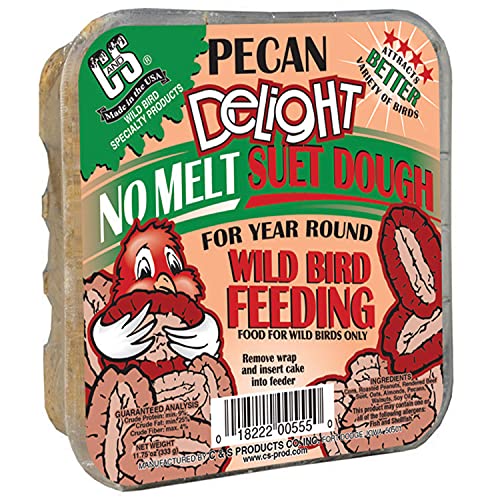 C&S Pecan Delight No Melt Suet Dough, 12/pack 11.75 Ounces - style: Pecan 12-Pack