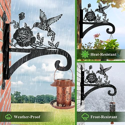 Hanging Plant Hanger Bracket Plant Hooks for Hanging Baskets Heavy Duty Decorative Hummingbird Silhouette Wall Mounted Hanging Plant Hangers Outdoor for Flower Pot Bird Feeder Wind Chimes - color: Hummingbird