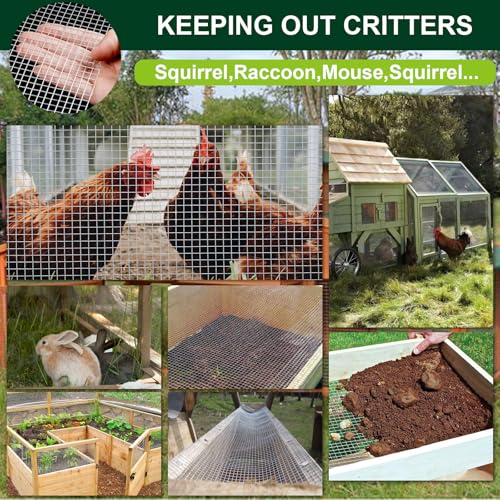 1/8 Inch Hardware Cloth 4'' x 30' 27 Gauge Hot Dip Galvanized Welded Wire Mesh for Chicken House/Coop Fencing, Animal Cage Netting, Bee Swarm Protection Netting and Poultry Enclosures - size: 4in x 30ft