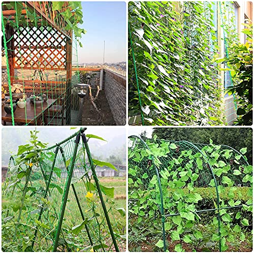 Trellis Netting, PDGROW Climbing Plant Support Net Garden Pea Bean Neting, Heavy-Duty PE Trellis Net for Cucumber, Tomato, Vegetables, Fruits, Sweet Pea Plants (6.6' x 8.2'Ft) - size: 6.6' x 8.2'