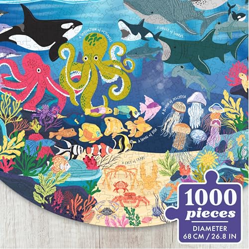 Ridley's Games: Ocean Lovers Jigsaw Puzzle- 1000 Piece Puzzle - Great to Display in a Frame - Birthday Gift for Sea and Beach Lovers - Includes Fun Ocean Facts - color: Ocean Lovers
