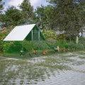 26'L x 6.7'W x Outdoor Chicken coop 6.6'H Large Metal Chicken Coop, Walk-in Poultry Pen, Galvanized Wire Hen Cage with Metal Chicken coop Weather- Cover for Outdoor Use, Spacious
