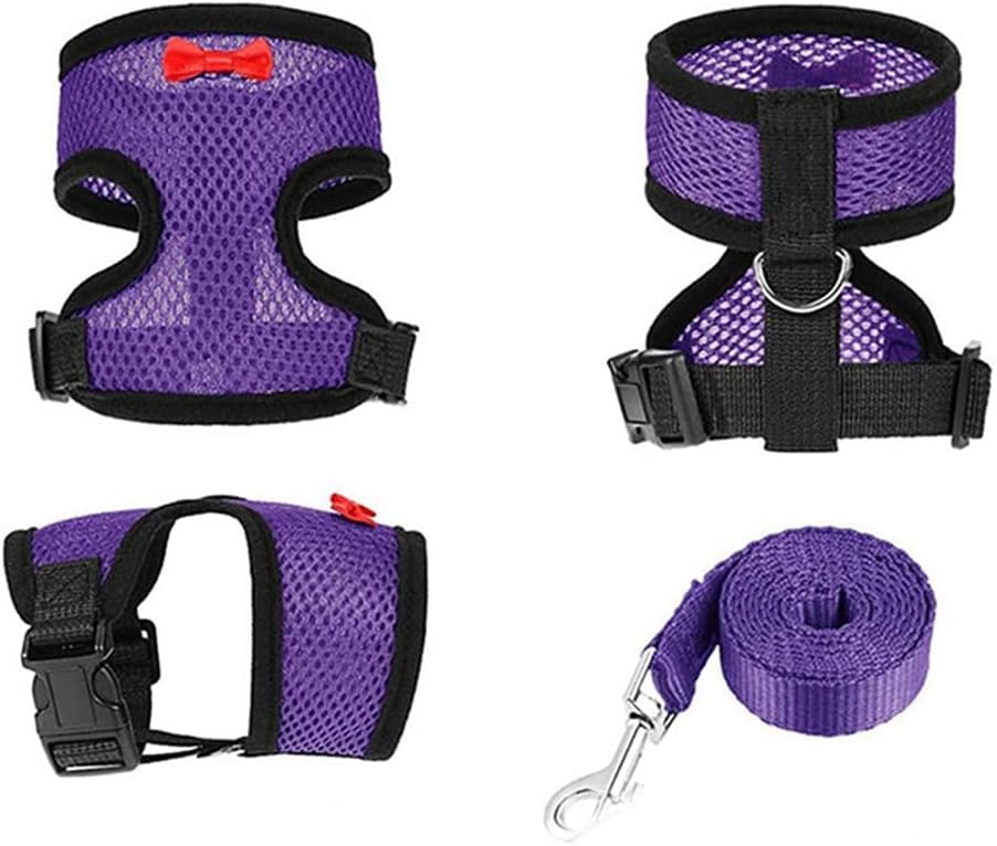 Blue Harness Vest for Chicken Harness with Leash Set, Hen Duck Small Animal | Breathable Comfortable Soft Mesh Harness, Adjustable, Outdoor Walking Training ,Small Animal ,Rooster Dog Kitten - color: Blue, size: M(Chest18.1-20.5'')