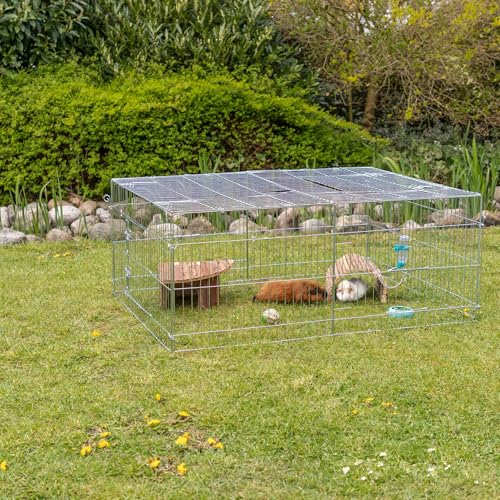 Trixie Rabbit Cage - 34 cu. ft., Outdoor Pen Extends Rabbit Hutch and Chicken Coops, Ideal for Small Animals, Bunny, Guinea Pigs, Chickens - size: 34 cu. ft.