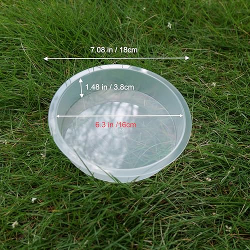 Plastic Round Bird Feeder Bowl and Metal Round Bird Feeder Tray,Wild Birds Seed Mesh Tray Bath Water Bowls Outdoor Accessory for Humming Feeder Station - color: Metal Tray*1+Water Bowl*1