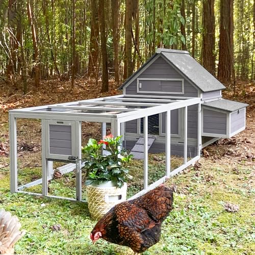 GUTINNEEN Chicken Coop Extension Chicken Run 20.73 ft², Large Expandable Hen House Run with 5 Doors, Universal Fit for Most Coops, Not for Standalone Use,79" L - size: 79.0"L x 37.8"W x 26.8"H