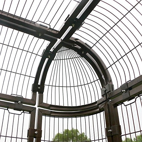 wonline Parrot Cages for Large Birds Outdoor Extra Large Bird Cage with Bird Cage and Perch, Suitable for Macaws Canaries Parrots Budgie Lovebirds - color: Brown