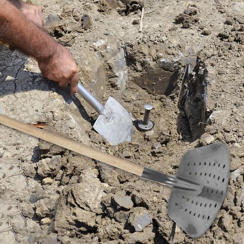Homoyoyo Sewer Drainage Leakage Spade Tools Metal Sifting Shovel Tool Shovel Drain Mud Metal Sifting Mud Scoop Iron Portable Manure Spoon Sewer Line Cleaner