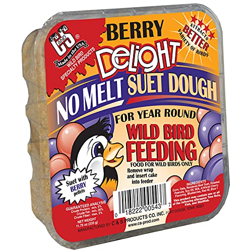 C&S Berry Delight No Melt Suet Dough 11.75 Ounces, 12 Pack - style: Berry 12-Pack