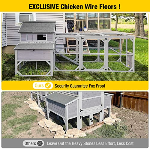Aivituvin Chicken Coop Chicken Wire Netting Barrier Poultry Fence Keep Your Flock Safe from Predators