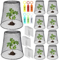 10 Pcs 9.13"×9.13" Chicken Wire Cloche Plant Covers Garden Netting Metal Heavy Duty Plant Protectors from Animals for Keeping Bunnies Chicken Squirrels Birds Other Out