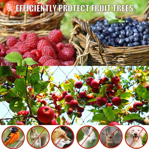 Bird Netting for Chicken Coop Roof - 50' x 50' Tear Resistant Poultry Netting, 1" Square Mesh Garden Netting for Garden Protection, Plant, Fruit Tree, Against Birds, Deer, and Hawks - size: 1", 50' x 50'
