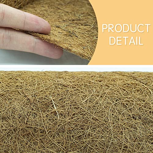 Coco Coir Liner, Yarrdfir 16x120 inch Natural Coconut Liners for planters Flower Basket, Natural Coconut Fiber mat, Garden Decoration, Animal pet pad, Reptile Carpet, Snow Mat - size: 16x120