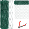 48'' x 150' Green Chicken Wire Fencing, 1 inch Chicken Wire and 19 Gauge Poultry Netting, Garden Mesh Fence Roll for Floral Arrangements/Crafts/Farm/Livestock/Pet Protection - size: Green /19 Gauge 48" x150'
