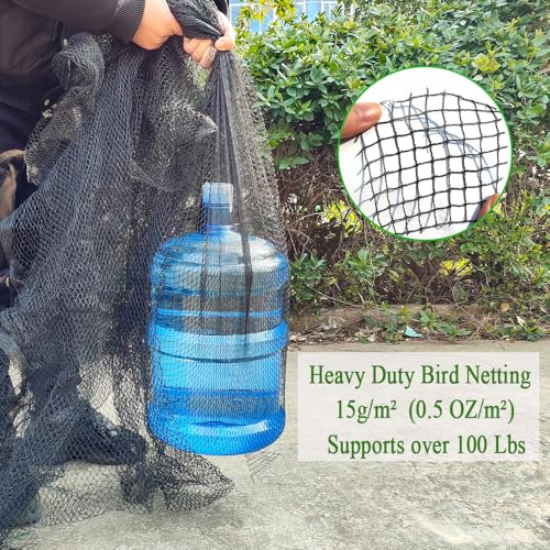 25x50 FT Bird Netting, 1" Mesh, Heavy Duty Garden Netting | Strong Woven Netting for Garden Protection, Plants, Fruit Trees, Blueberry Bushes, Vegetables, Chicken Coops & Porches - size: 25x50FT-1"