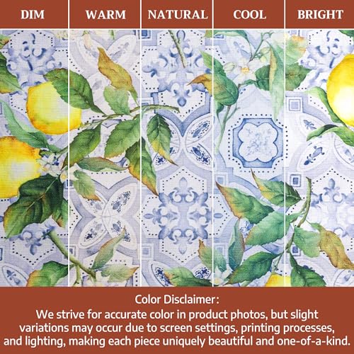 Maison d' Hermine Aprons for women with Pocket 100% Cotton (27.50"x31.50") | Adjustable Neck Strap & long ties Apron Men Chef Wedding Cooking Gardening Server Maid - color: 025 - Citrus