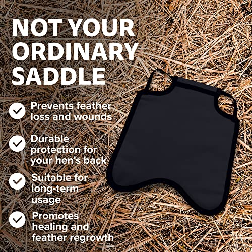 Hen Apron/Saddle, Single Strap, Small, Black - color: Black, size: Small
