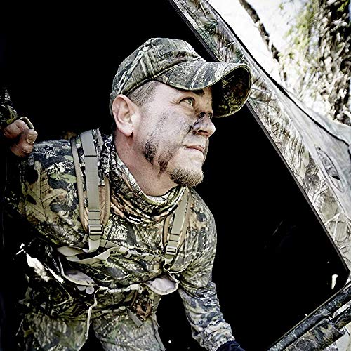 AMERISTEP Element Hub-Style Durable Noise-Free Hunting Ground Blind with Shoot-Through Mesh Windows & Gun Ports | 3 Hunters Concealment | Mossy Oak Break Up Country Camo | Easy Setup & Takedown