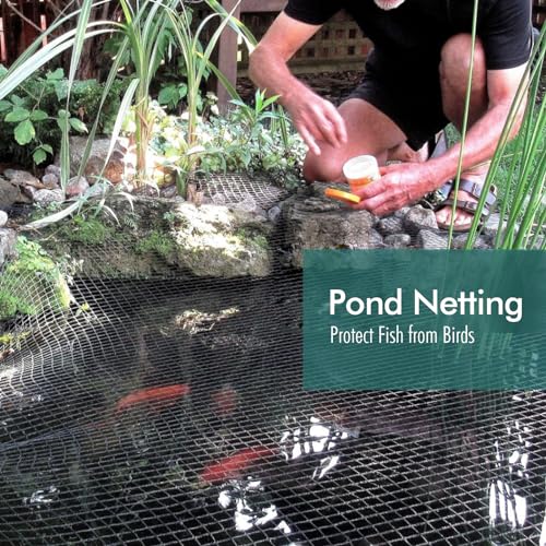 Bird Netting for Garden, Fetanten 13 x 16 FT Netting for Garden Protection | Heavy Duty Woven Bird Mesh Garden Netting for Vegetable Fruit Trees Blueberry Against Deer Chicken Poultry with Ties, Staples - size: 13 x 16.5FT