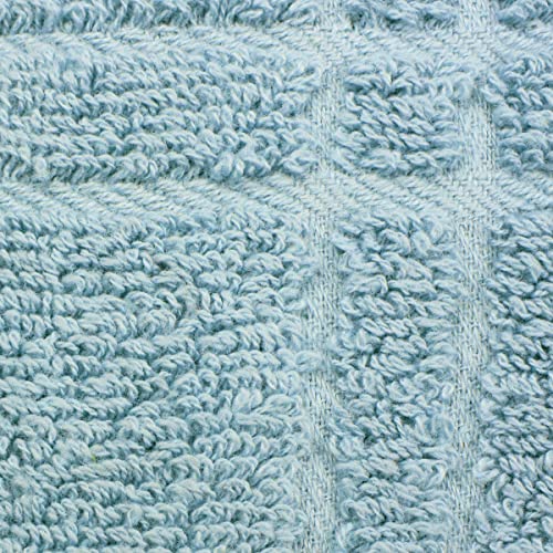 Ritz Premium 100% Cotton Solid and Multi Check Kitchen Tie Towel Absorbent, Super Soft, and Fast Drying Hang Towel, Set of Three, Dew - color: Dew, size: Solid & Multi Check - 3 Piece