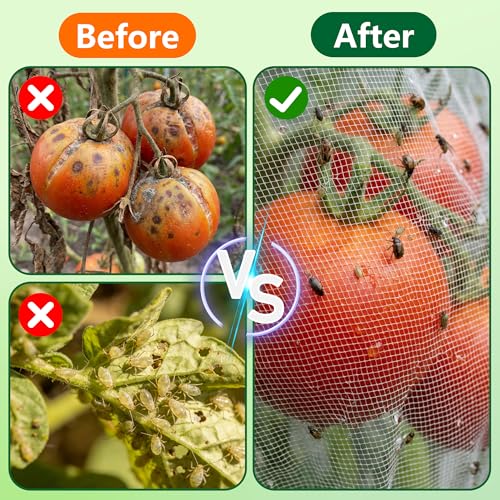 2 Pcs Garden Bird Netting Cover for Round Tomato Cage, 59" x 18" Tomato Trellis Insect Barrier Protection Mesh, Plant Cage Garden Net Cover with Zipper for Vertical Climbing Plants Vegetables Fruits - color: Round, size: 2 Pcs