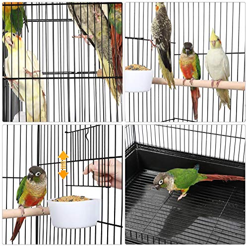 Yaheetech 53.5" Open Top Parrot Bird Cage with Detachable Rolling Stand, Roof Play Flight Cage for Cockatiels, Sun Conures, Green Cheek Conures & Small to Medium Parrots