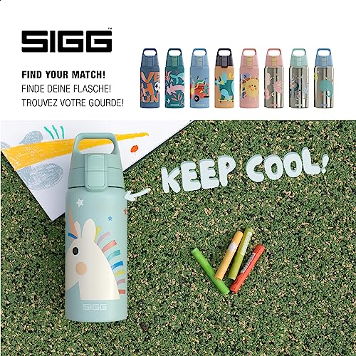 SIGG - Insulated Kids Bottle - Shield One Therm - For Carbonated Beverages - Dishwasher Safe - Stainless Steel - 17 Oz - color: Uni-Stars