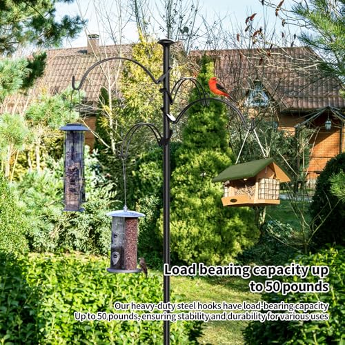 Shepherds Hook Add On Arm, Doubles Hanging Space,0.4-0.79 in | Shepherds Hook Extension Arm Fits Shepherds Hooks and Standard Poles